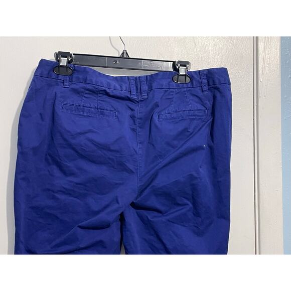 Boden Chino Pants Size 10R Royal Blue Mid Rise Straight Leg Ankle Zip Preppy NWT - Picture 4 of 8